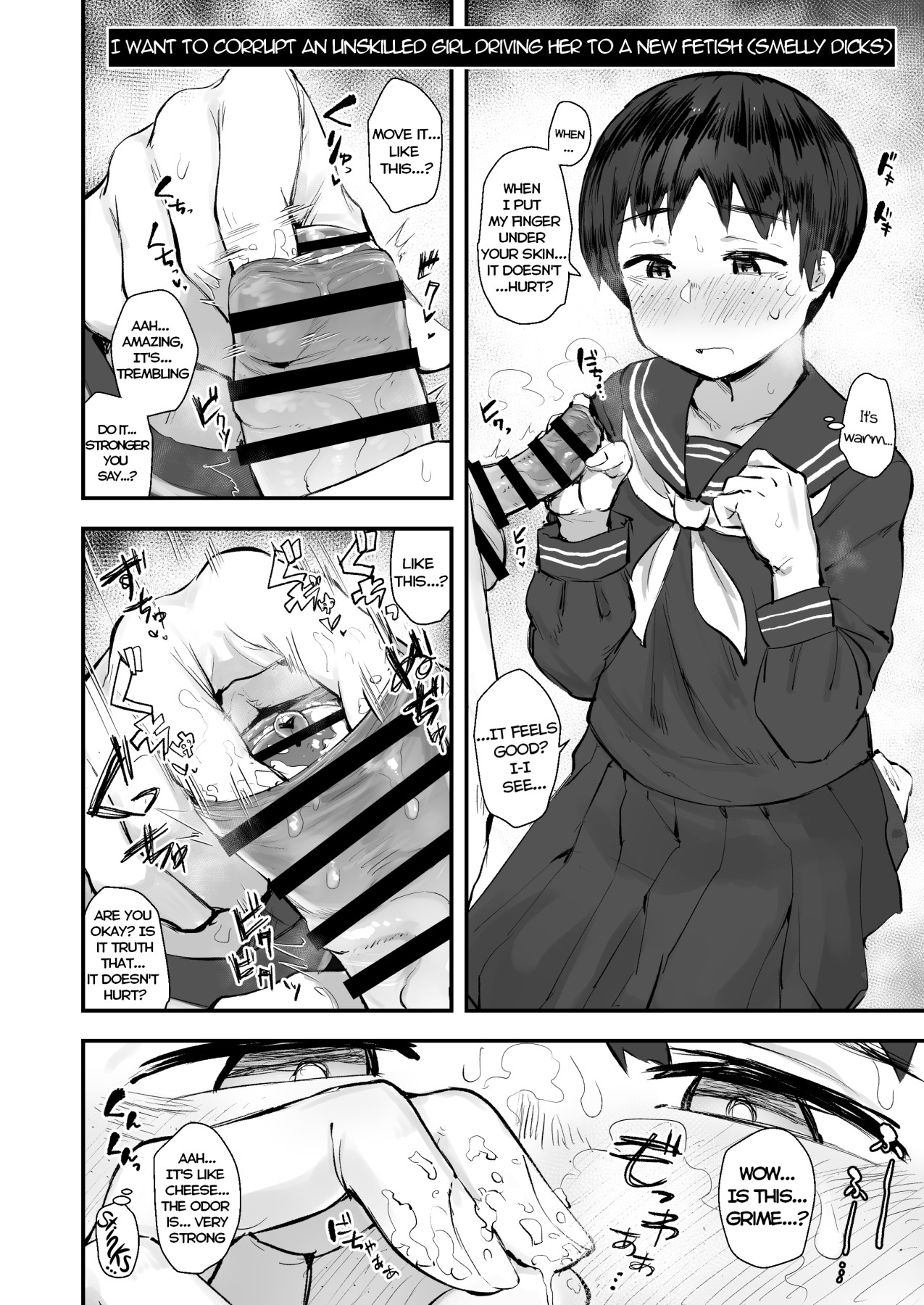 Hentai Manga Comic-A Plain Girl Stroking Me Off-Read-11